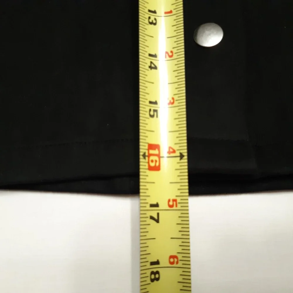 Missguided Mini Skirt Womens‎ 12 Black Button Front A-Line Minimalist Stretch